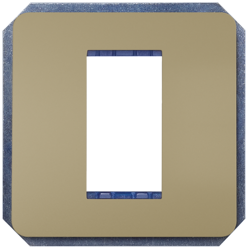 DELTA style module carrier single, incl. intermediate frame, gold