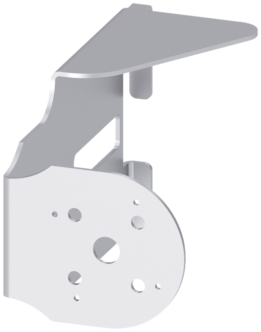 shaft support for harsh conditions accessory for door mounted rotary operato...