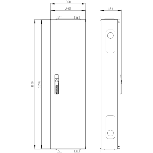 ALPHA 160, wall-mounted cabinet, surface mounting, with distribution board pa...