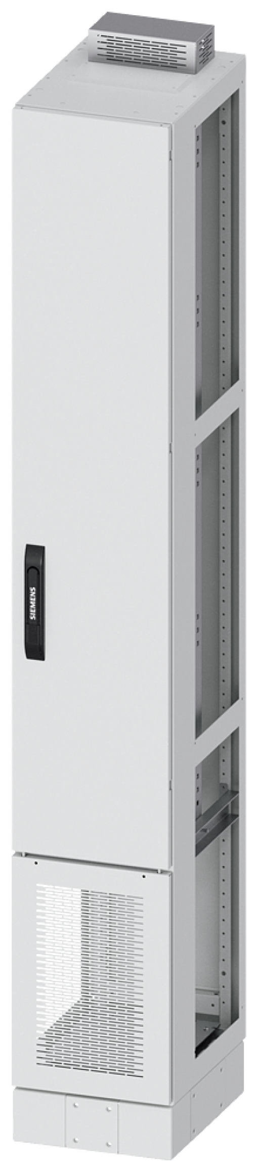 ALPHA DIN transformer cabinet H1950 W300 D400 incl. 100 mm base, sheet-ste...