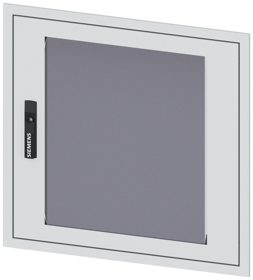 transparent door with masking frame for flush mounting, simple version, Heigh...