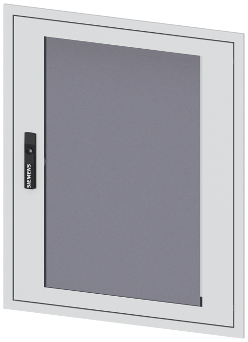 transparent door with masking frame for flush mounting, simple version, Heigh...