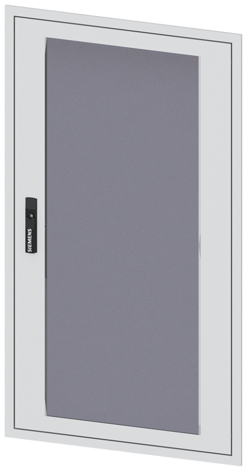 transparent door with masking frame for flush mounting, simple version, Heigh...