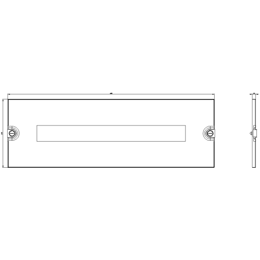 ALPHA 630 Universal, Section cover with cutouts 1x 24 MW, Clearance between r...
