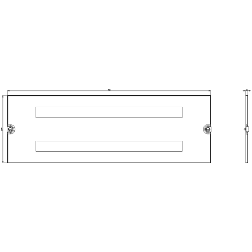 ALPHA 630 Universal, Section cover with cutouts 2x36 MW, Clearance between ro...