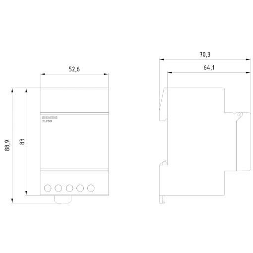 Quartz time switch day, 1 CO contact, 230 V50-60 Hz 3 MW