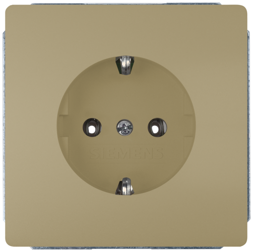 DELTA style SCHUKO socket outlet, gold