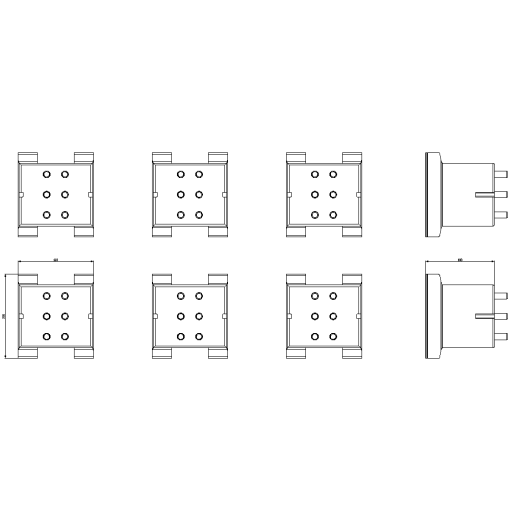 Knifes Spare part for cradle guide frame rear walls with with rear vertica...