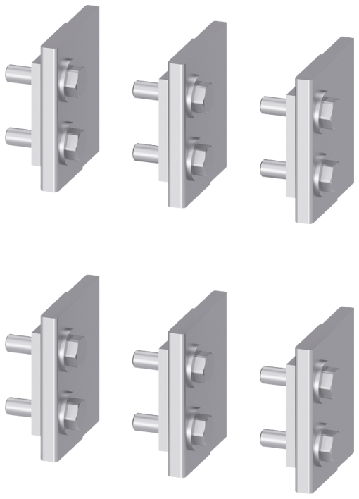 Blades Spare part for cradle guide frame rear walls with with rear vertica...