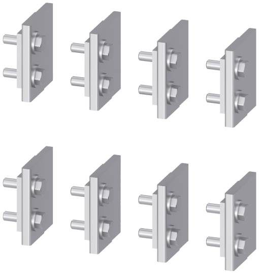 Blades Spare part for cradle guide frame rear walls with with rear horizon...