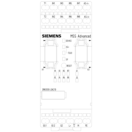 SIRIUS, central unit 3RK3 advanced for Modular Safety System 3RK3 48 F-DI