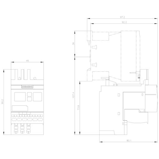 Current monitoring relay for IO-Link S00