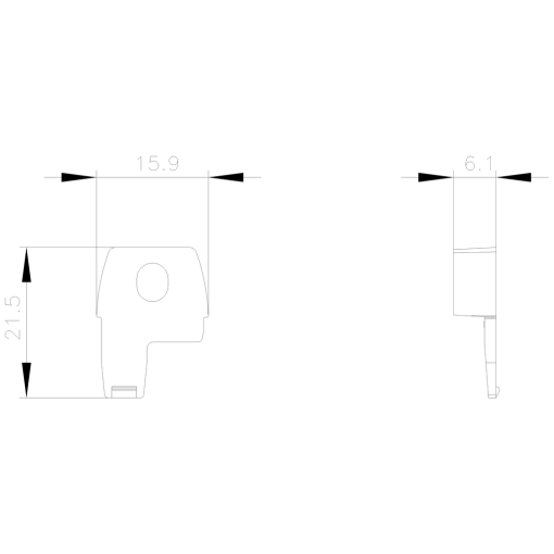 Push-in lugs for wall mounting of devices in industrial DIN rail enclosure