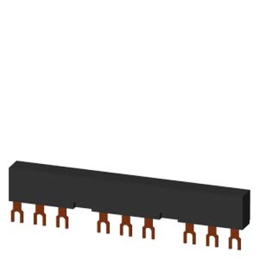 3-ph. busbars modular spacing 55 mm for 3 switches connections in fork shape