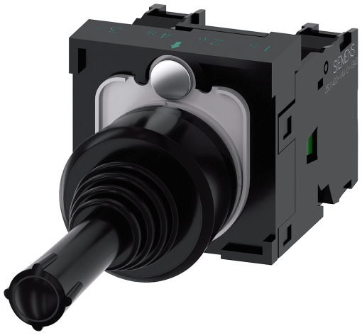 Coordinate switch, 22 mm, round, plastic, black, horizontal latching