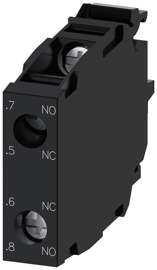 Contact module, 1 NO leading  1 NC lagging, gold-plated contacts, screw term...