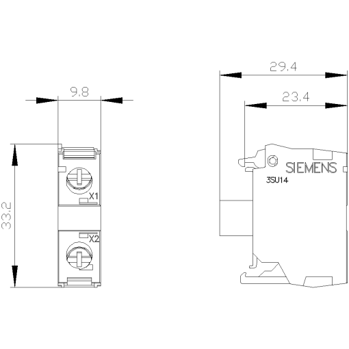 LED module with integrated LED 6-24 V ACDC red