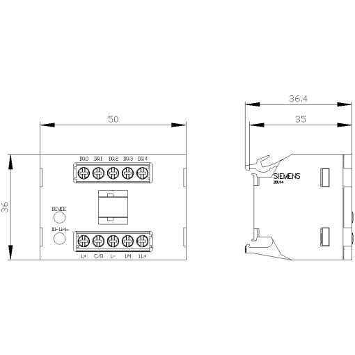 Electronic module for ID key-operated switch, black,