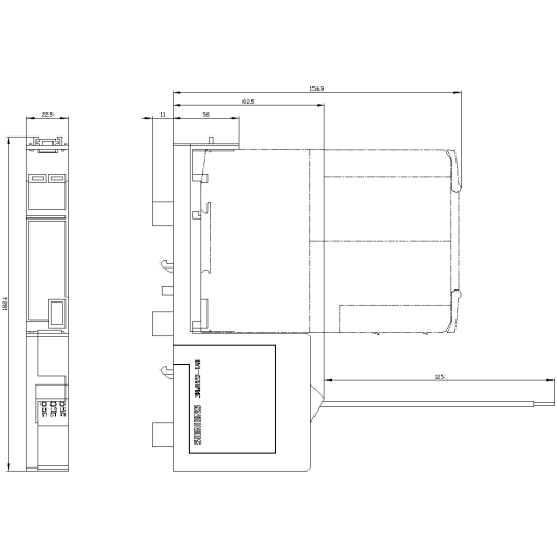 Fuse module with GG fuses 20 A for 22.5 mm busbar adapter