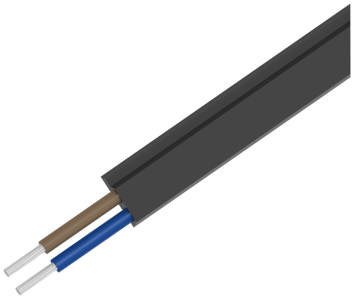 AS-i cable shaped for ext. auxiliary voltage 24 V DC black