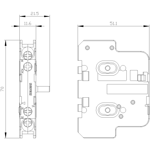 Auxiliary switch for coil switchover with DC economy circuit