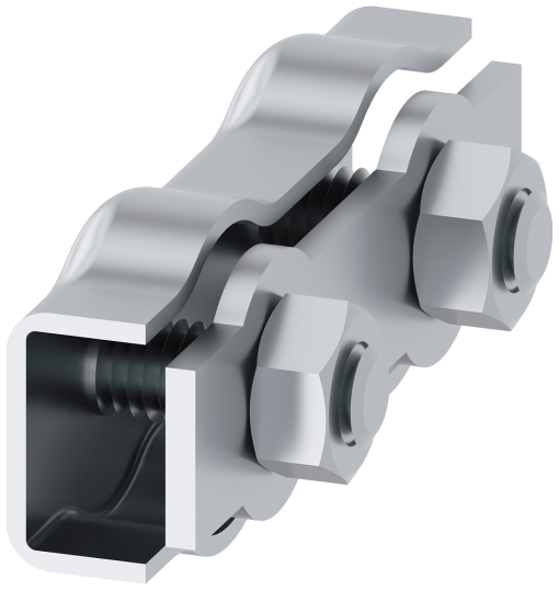 Rope clamp, duplex, 4 mm, packaging as set 4 units