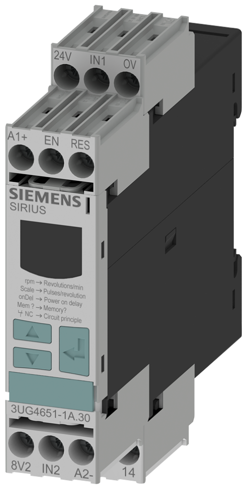 Digital monitoring relay speed monitoring from 0.1 to 2200 rpm