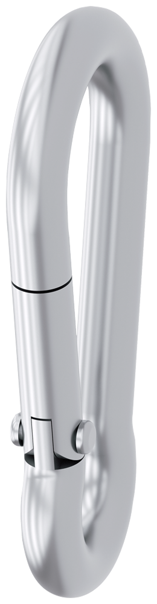 Carabiner hook DIN5299, form C, 50mm x 5mm stainless steel, packaging as s...