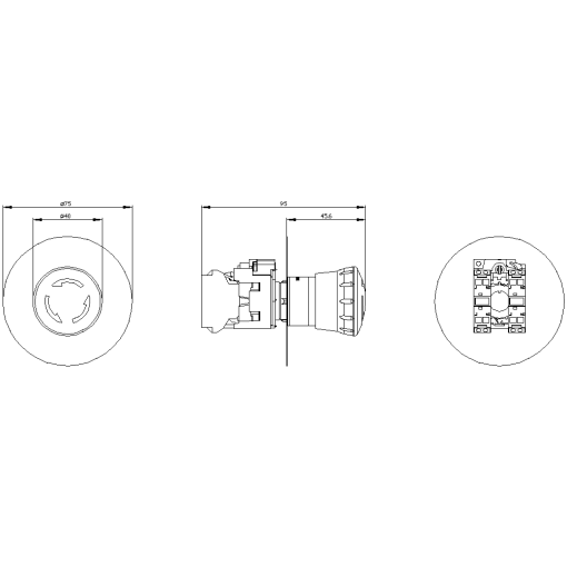 EMERGENCY STOP mushroom pushbutton, 22 mm, round, plastic, red, 40 mm, positi...