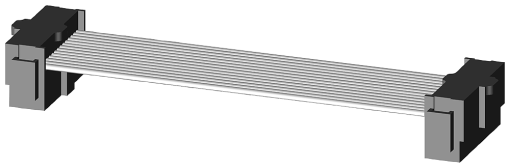 Module connector, 8 cm, for function modules 3RA27 10-pole