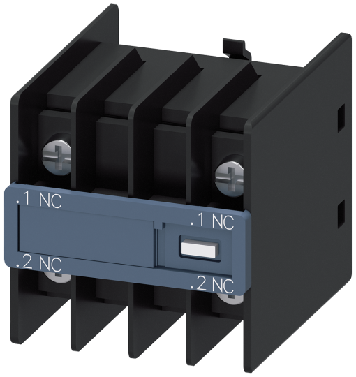 Auxiliary switch, 2 NC, current path 1 NC, 1 NC, for contactor relays and mot...