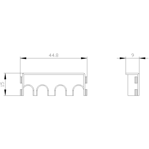 Touch protection cover for 3RU21 outlet side S00