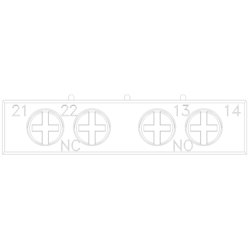 Auxiliary switch transverse 1 NO1 NC screw terminal for circuit breaker 3RV2...