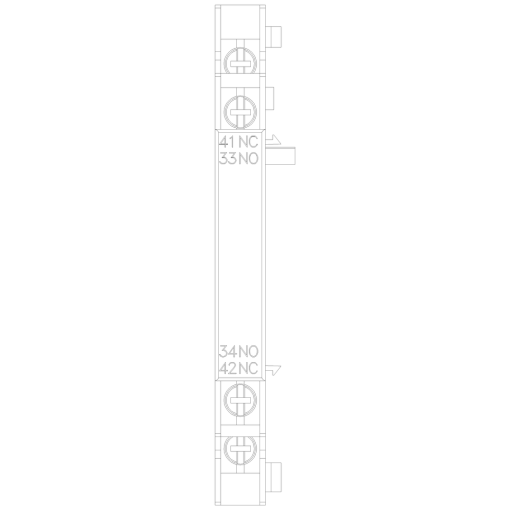 Auxiliary switch attachable on the side 1 NO  1 NC, for circuit breaker S00S0