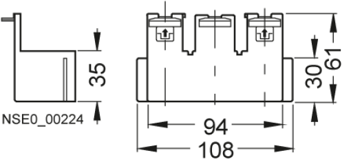Accessory for 3NP407 with flat terminal Cable lug cover gray consists of 2 co...
