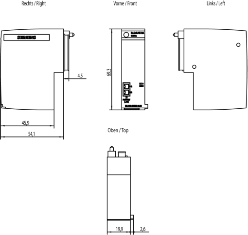 SIMATIC ET 200SP HA BA 2x RJ45