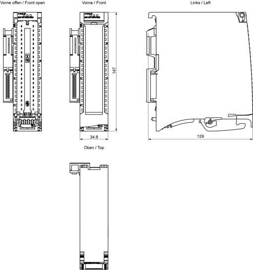 SIMATIC S7-1500 AI 8xUI HF 35 mm, with operating mode scale measured values,...