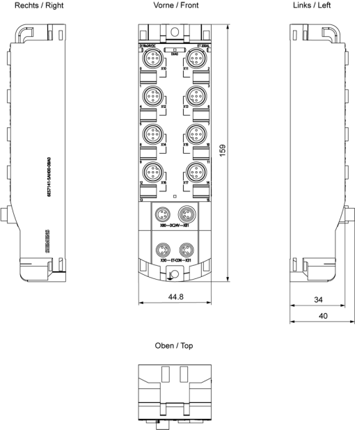 SIMATIC ET 200AL DI 16x24VDC 8x M12