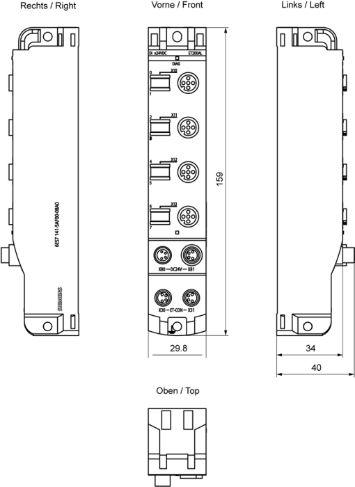 SIMATIC ET 200AL DI 8x24VDC 4x M12