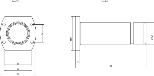 SIMATIC HMI Flange mount Support arm for PRO devices