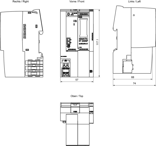 SIMATIC ET 200SP IM155-6PN ST, including BusAdapter BA 2x RJ45 With server mo...