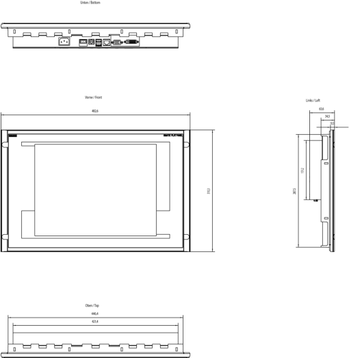 SIMATIC IPC Flat Panel 15", 24 V DC, 120240 V AC