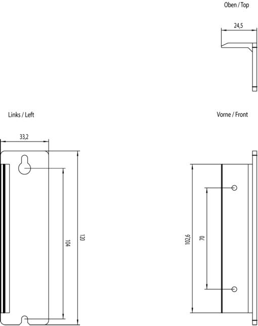 SIMATIC IPC Mounting set Portrait mounting for IPC127E