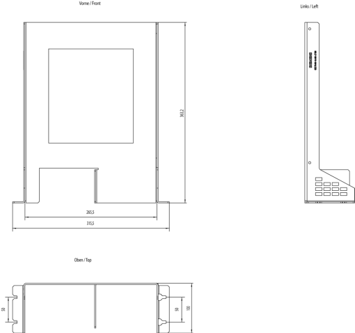 SIMATIC IPC Portrait installation kit Front for IPC627E