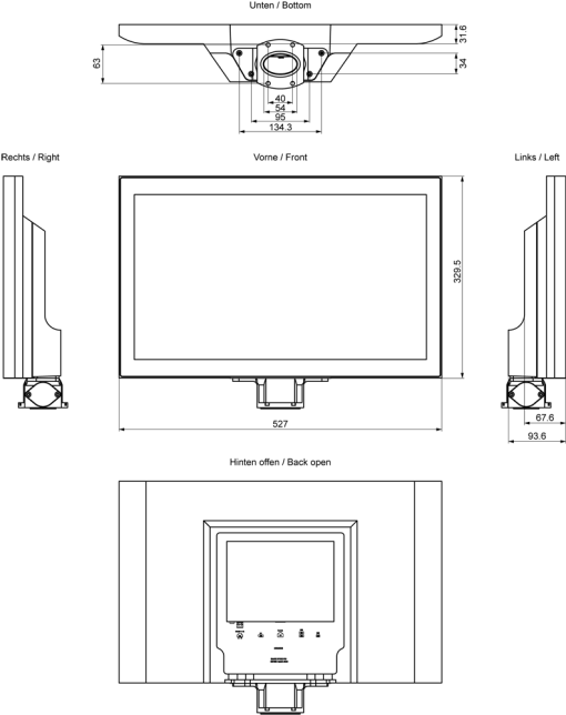 SIMATIC IPC IFP2200 PRO 22" multi-touch, extended, stand