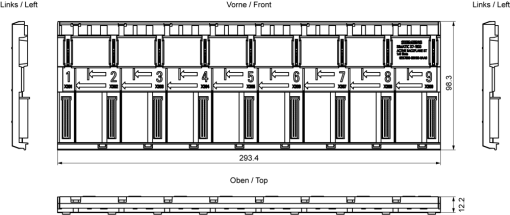 SIMATIC S7-1500  ET 200MP active backplane bus 8 slots for inserting S7-1500...