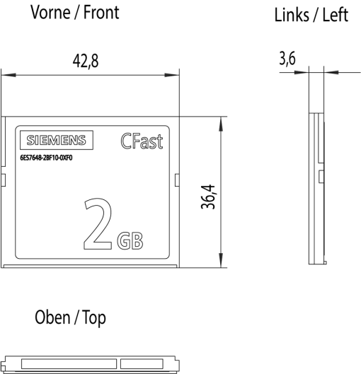 SIMATIC IPC CFast memory card 2 GB