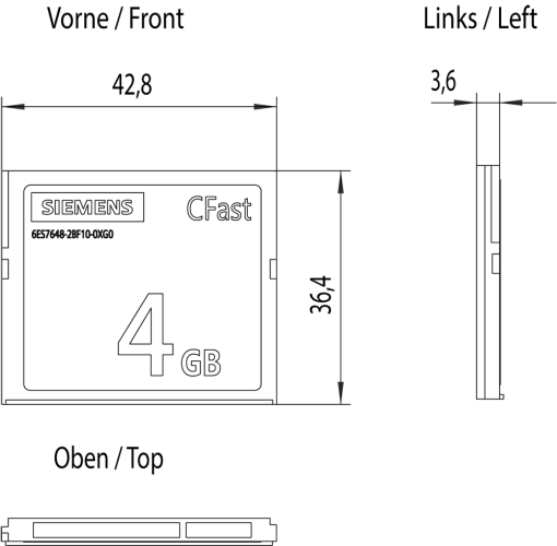 SIMATIC IPC CFast memory card 4 GB