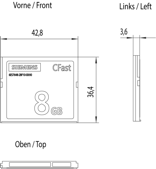 SIMATIC IPC CFast memory card 8 GB