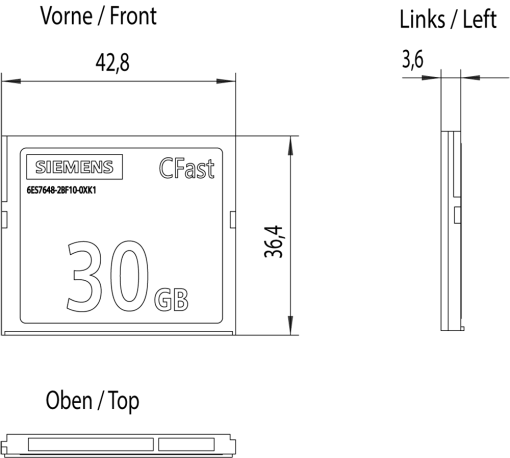 SIMATIC IPC CFast memory card 30 GB